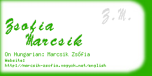 zsofia marcsik business card