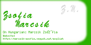 zsofia marcsik business card